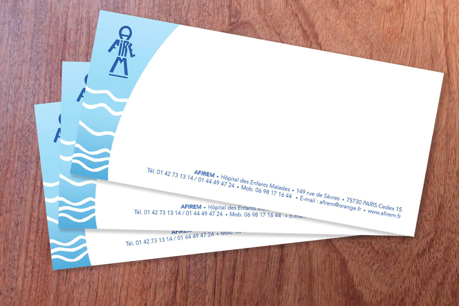 Exemple de carte de correspondance créée par Advisual