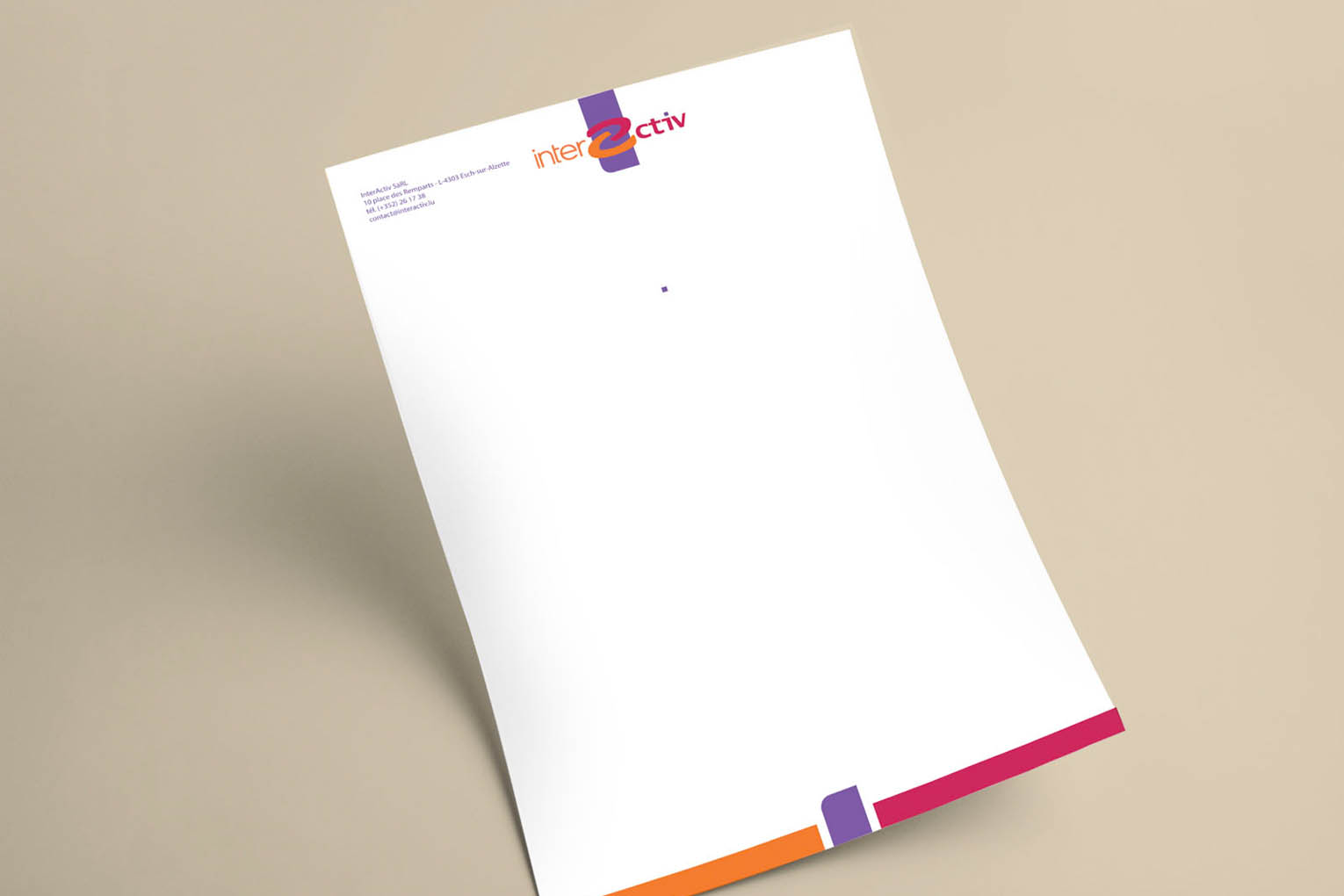 Exemple d'en-tête de lettre créée par Advisual